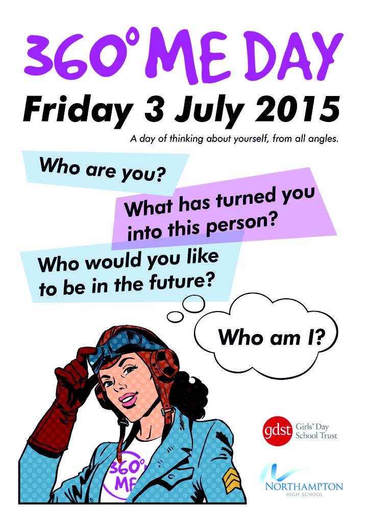 NorthamptonHigh's tweet image. It's our 360 degree Me day on Friday 3 July for Y6-Y12 #character #self-actualisation @GDSTSkills