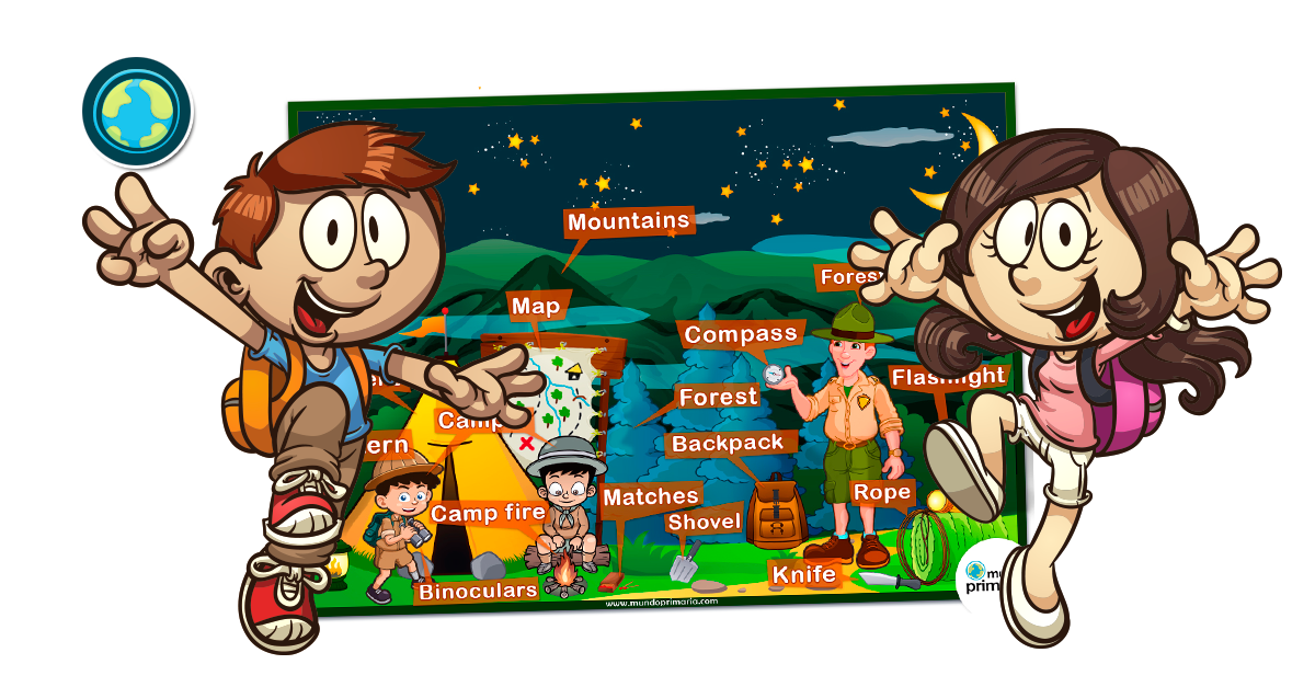MundoPrimaria's tweet photo. Con esta infografía aprenderás palabras sobre el camping en inglés. Descárgarla aquí: [http://t.co/GvTIovVloV] http://t.co/BGHqPb0ceD