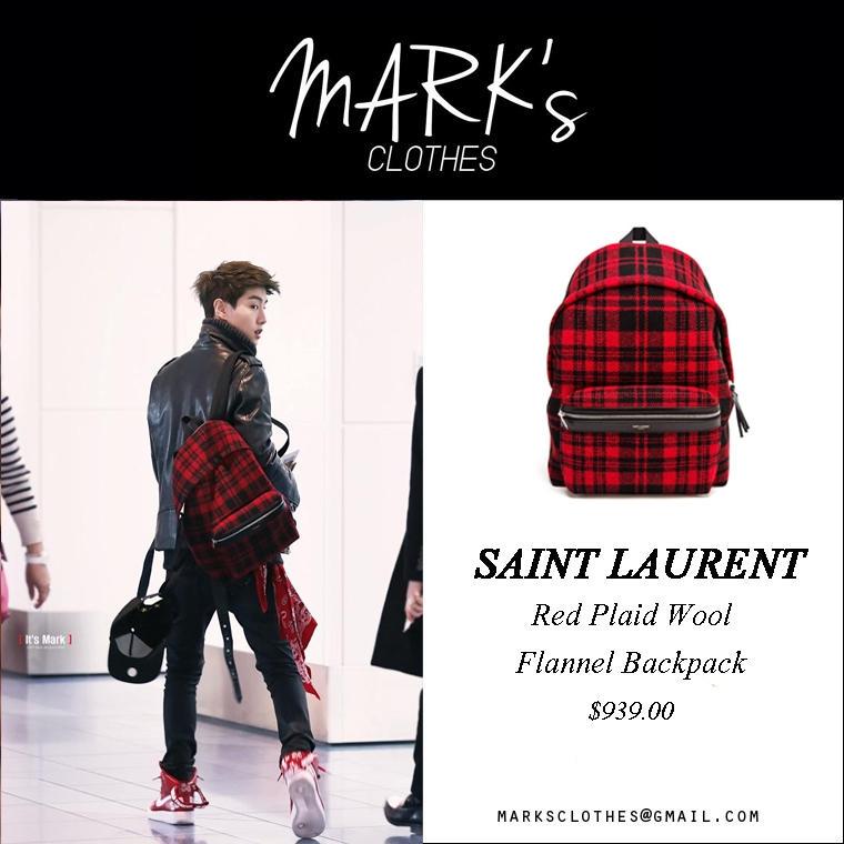 red flannel backpack