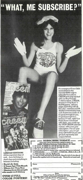 In honor of Gilda Radner's recent birthday, check out a recent ad we found for <a href="/CreemMag/">CREEM</a> in the <a href="/nationallampoon/">National Lampoon</a>