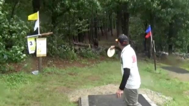 TheSun's tweet photo. Video: Golfer scores an amazing hole in one with a frisbee. Watch the crazy shot here free. http://t.co/acnrtOXlLM http://t.co/lcpH0GJJ5M