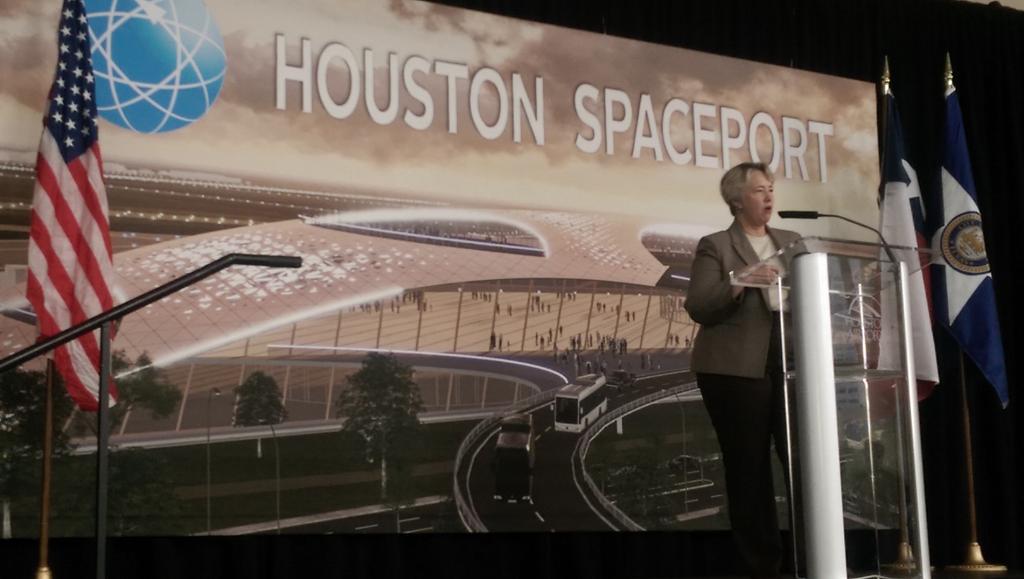 Mayor Parker announces Houston is licensed & approved to build an FAA #spaceport #BritSci
