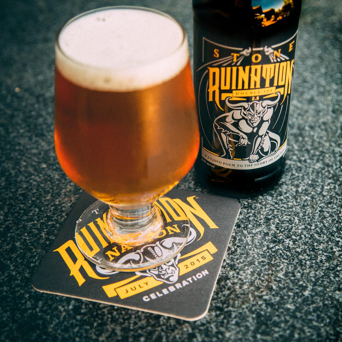 StoneBrewing's tweet photo. Clear your July for Stone #RuinationNation, a month-long celebration of #craftbeer and #hops! http://t.co/JjOvx2ZZJI http://t.co/lh7YvtDenr