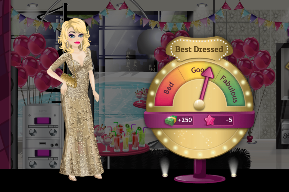 Oh, wow! It seems I’m the best dressed at the party! #SUPERSTARLIFE https://itunes.apple.com/us/app/superstar-life/id747977899?mt=8 …
