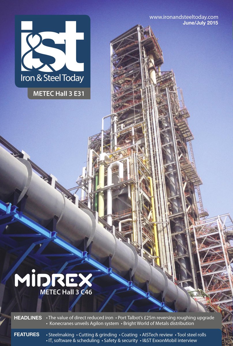 Thanks to Midrex for being part of our June/July gatefold cover. Issue very well received in Düsseldorf #METEC