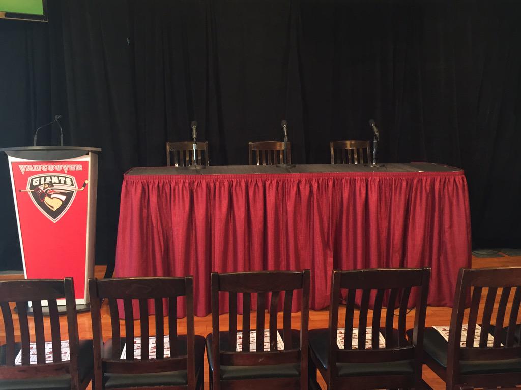WHLGiants's tweet image. We're all set up and ready to go! Follow us live on #Periscope for our 9:30 press conference! #BeAGiant