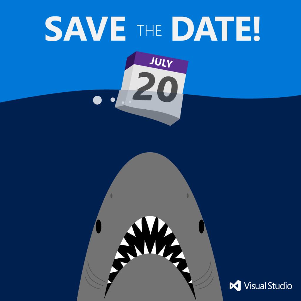 VisualStudio's tweet photo. Save the Date - http://t.co/GirKU7xKUv - Visual Studio 2015 Final Release Event - July 20 http://t.co/1IfhLRJX9L