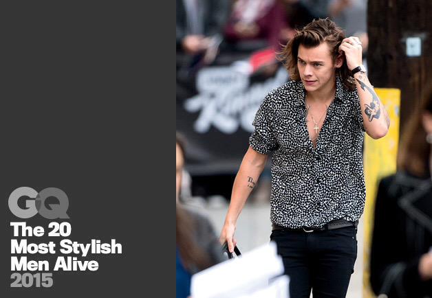 leeenzyy's tweet photo. HARRY MADE IT ON GQ'S LIST OF THE 20 MOST STYLISH MEN ALIVE http://t.co/FgyarHgaLs