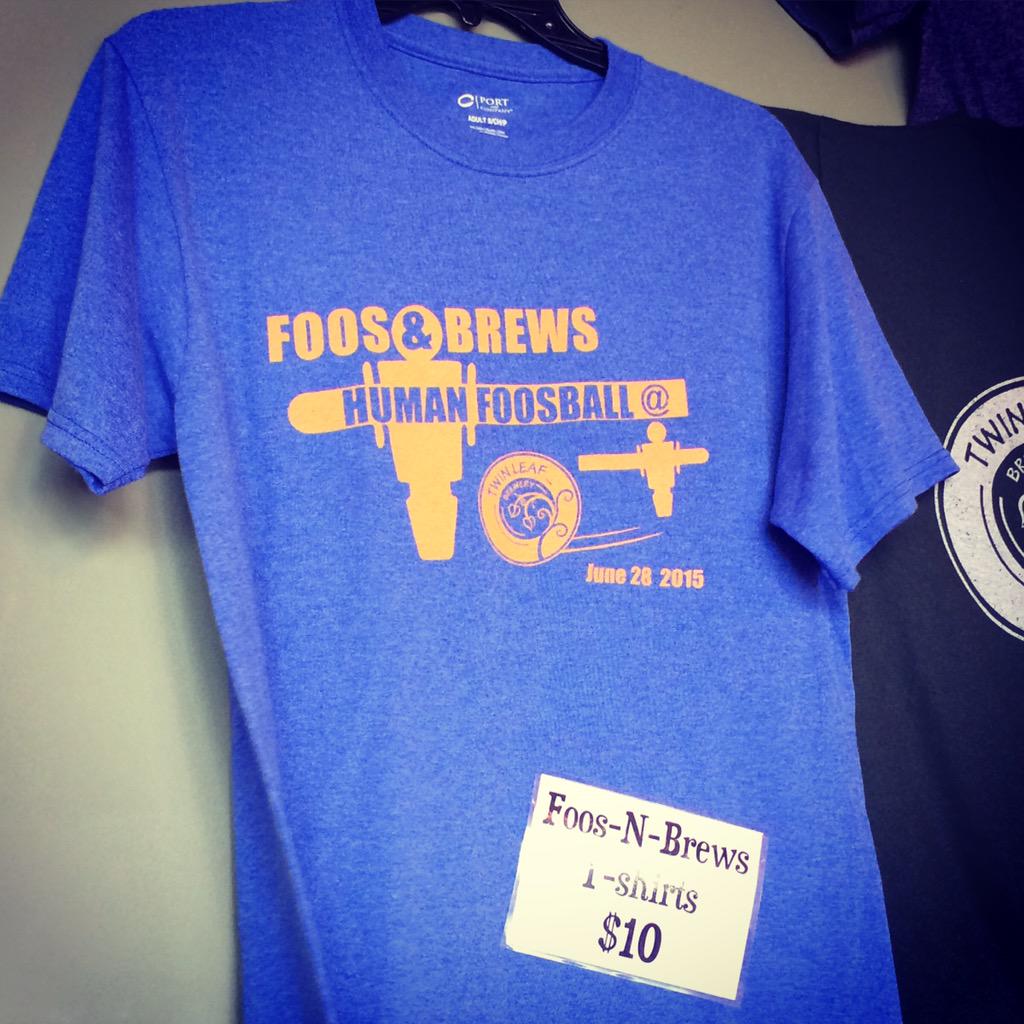 Want one of these sweet Foos-N-Brews t-shirts? You're in luck, we've got a couple dozen of them for only 10 bucks!