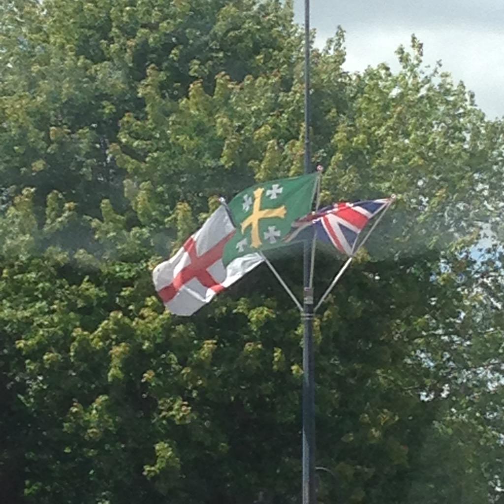The flags are back, proudly flying throughout Abingdon town centre.