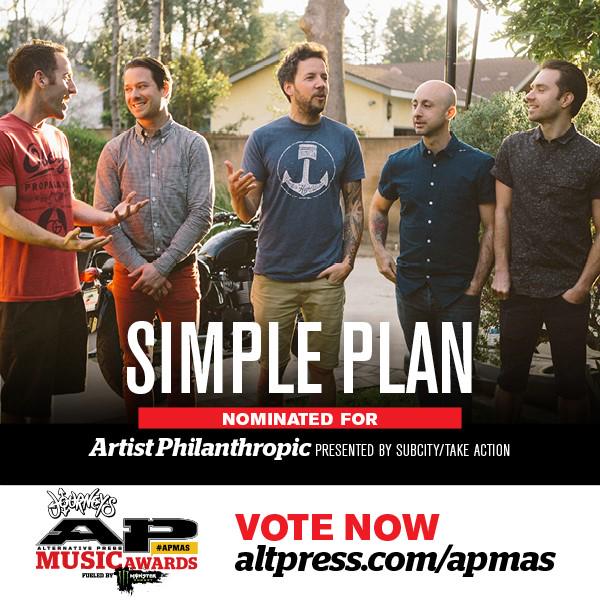 simpleplan's tweet image. Voting closes on Monday to choose @SimplePlanFDN in the @altpress #APMAS! altpress.com/apmas #VoteAPMAS