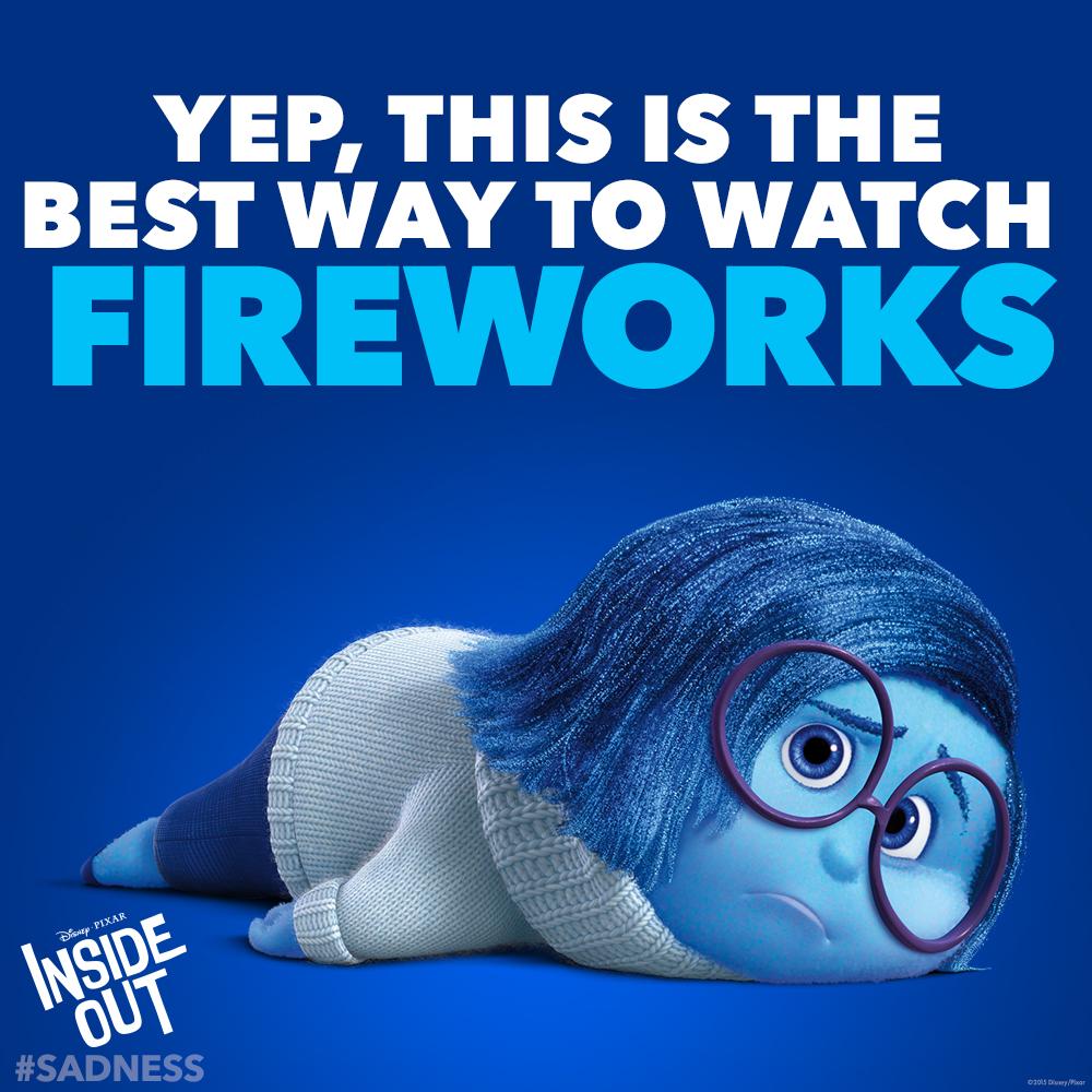 No need for a lawn chair. #HappyCanadaDay #InsideOut #Sadness