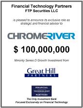 FTPartners's tweet photo. Congrats to FT Partners’ Client @chromeriver on its $100mm Financing w/ Great Hill! #FinTech http://t.co/7G9JOmMnP0 http://t.co/jVsFesf4Kp
