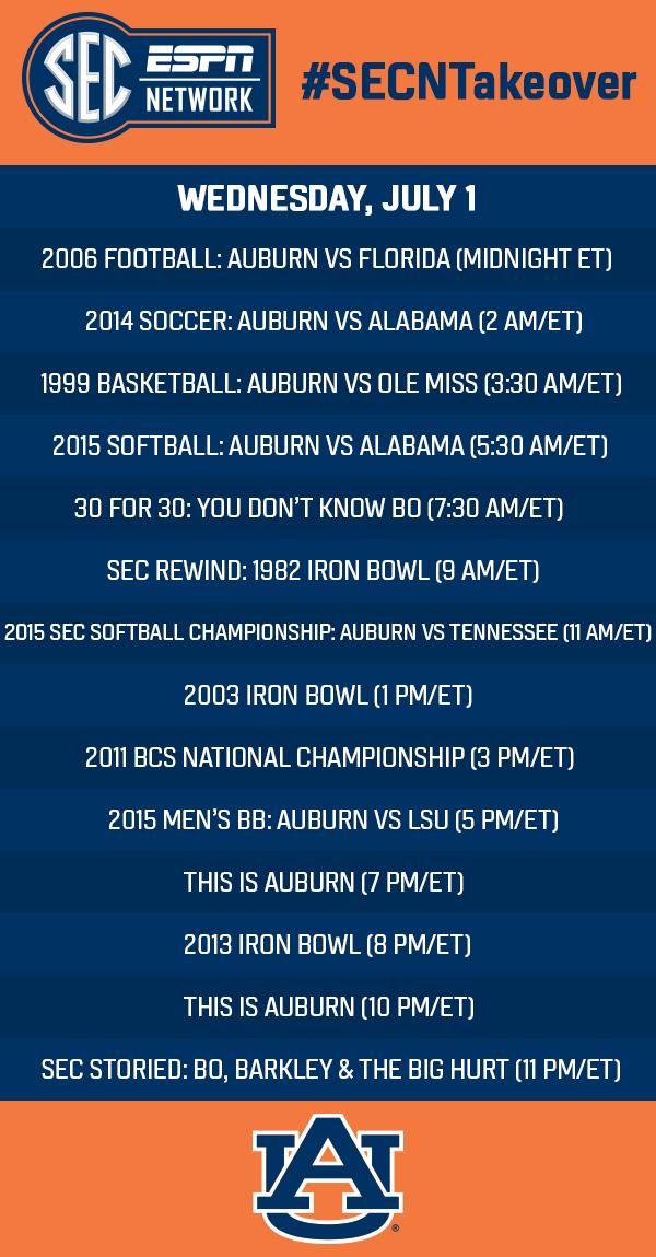 Auburn's #SECNTakeover starts NOW on the <a href="/SECNetwork/">SEC Network</a>! Tune in!