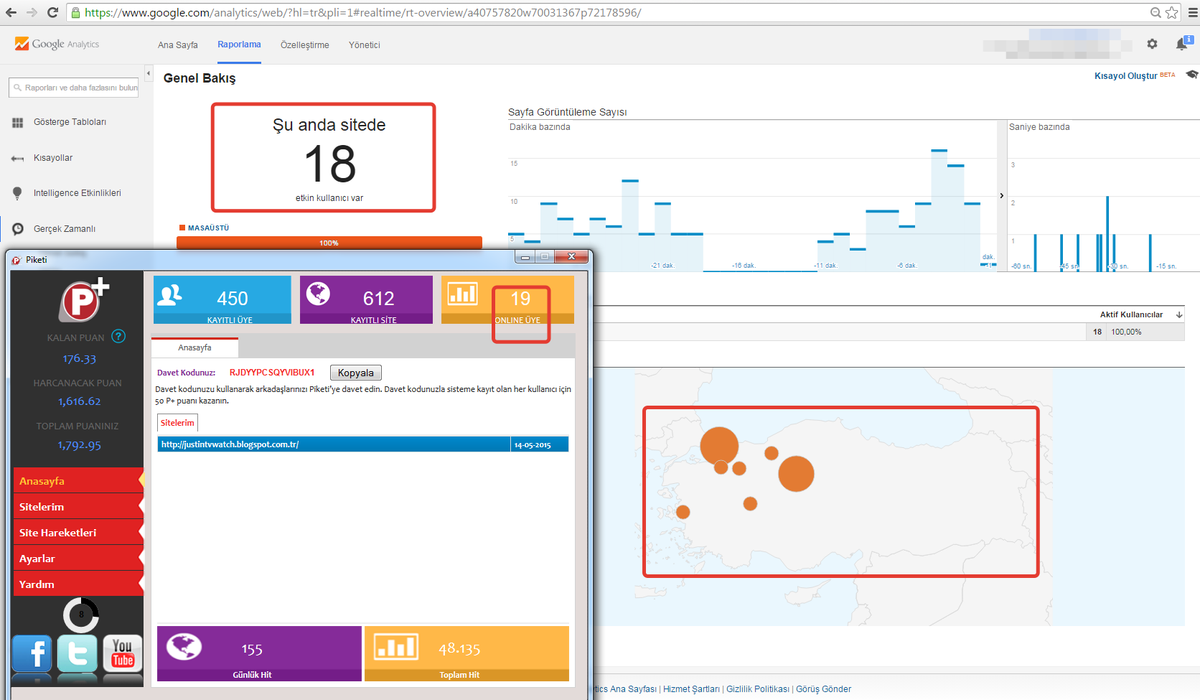 Piketide 19 gerçek kullanıcıdan 18'i kayıtlı olan bir siteyi ziyaret ediyor. #Traffic #WebTraffic #WebHits.piketi.com