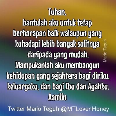 Katakanlah Aamiin atau Retweet, jika doa pagi ini adalah doa Anda juga. Love you! ☺☺☺