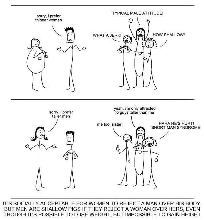 FeministFailure's tweet photo. Teaching this "Damn proud" feminist a lesson in Double Standards 101. http://t.co/rZ5Hcd49Ol