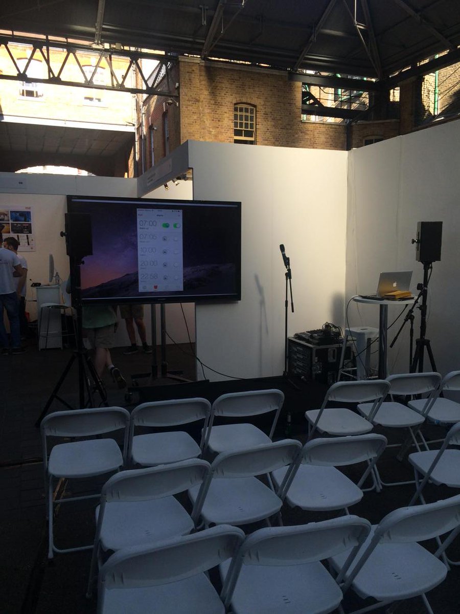 Screen...check!
Chairs...check!
Speakers...check!
Is one of <a href="/MilesKempton/">Miles Kempton</a>'s talks about to start? #nope #d&amp;adnewblood