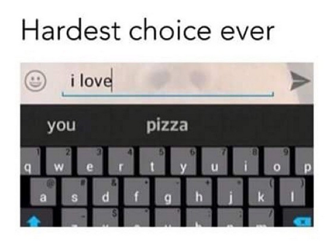 SwiftKey's tweet photo. It's a pretty tough call, we have to say... Show us YOUR hilarious SwiftKey predictions using #swiftkeygame! http://t.co/5MpNFG2Ysc