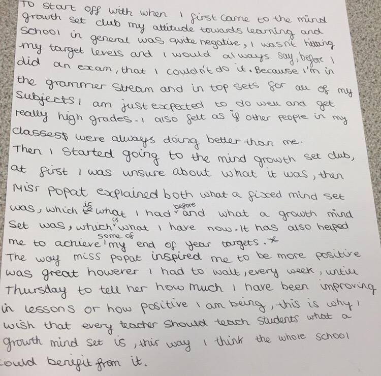 KPsychteacher's tweet image. Growth Mindset feedback speech ready to deliver to the head by one of my students! #HappyNQT100