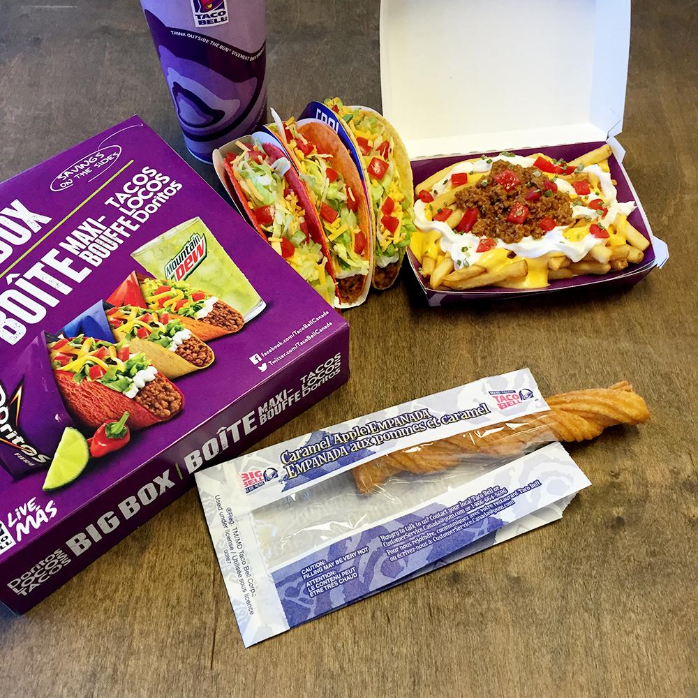 Taco Bell Canada On Twitter The Big Box We Re Talking Dlt Fries Supreme Dessert Drink And Coupons For More Dlt Blessed Http T Co Tjcjepos6k