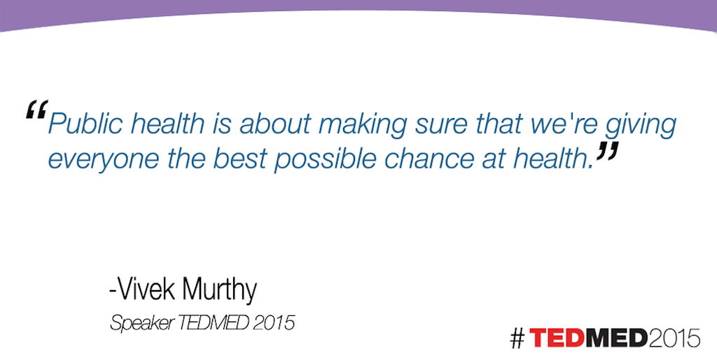 TEDMED's tweet photo. U.S. Surgeon General to share his view on #PublicHealth #TEDMED2015 @Vivek_Murthy http://t.co/NlwamKIJ1J http://t.co/ypnfxUd02I