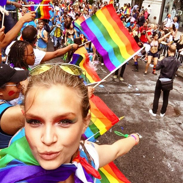 IntoTheGloss's tweet image. We followed @JosephinSkriver during this year's #NYCPride2015 into.gl/josephine_pride