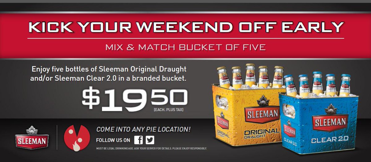 MIX &amp; MATCH 5 FOR ONLY $19.50 #greatdeal #sleeman #buckets #readyforsummer #piewoodfiredpizza