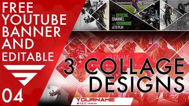 Seangraphicx On Twitter 3 New Youtube Banners Editable