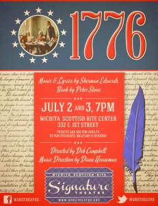 WScottishRite's tweet photo. Signature Theatre Presents "1776"  July 2 &amp; 3 at 7 pm. http://t.co/ZHd7VSeylP