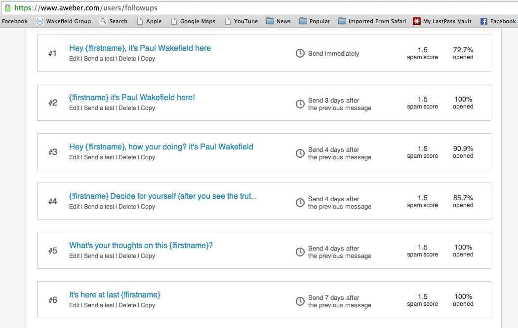 impaulwakefield's tweet photo. #NEFollowers #Entrepreneurs here's my #marketing results from my #Aweber email account. #Realresults #maketer #me π http://t.co/rnlHAwk0eq