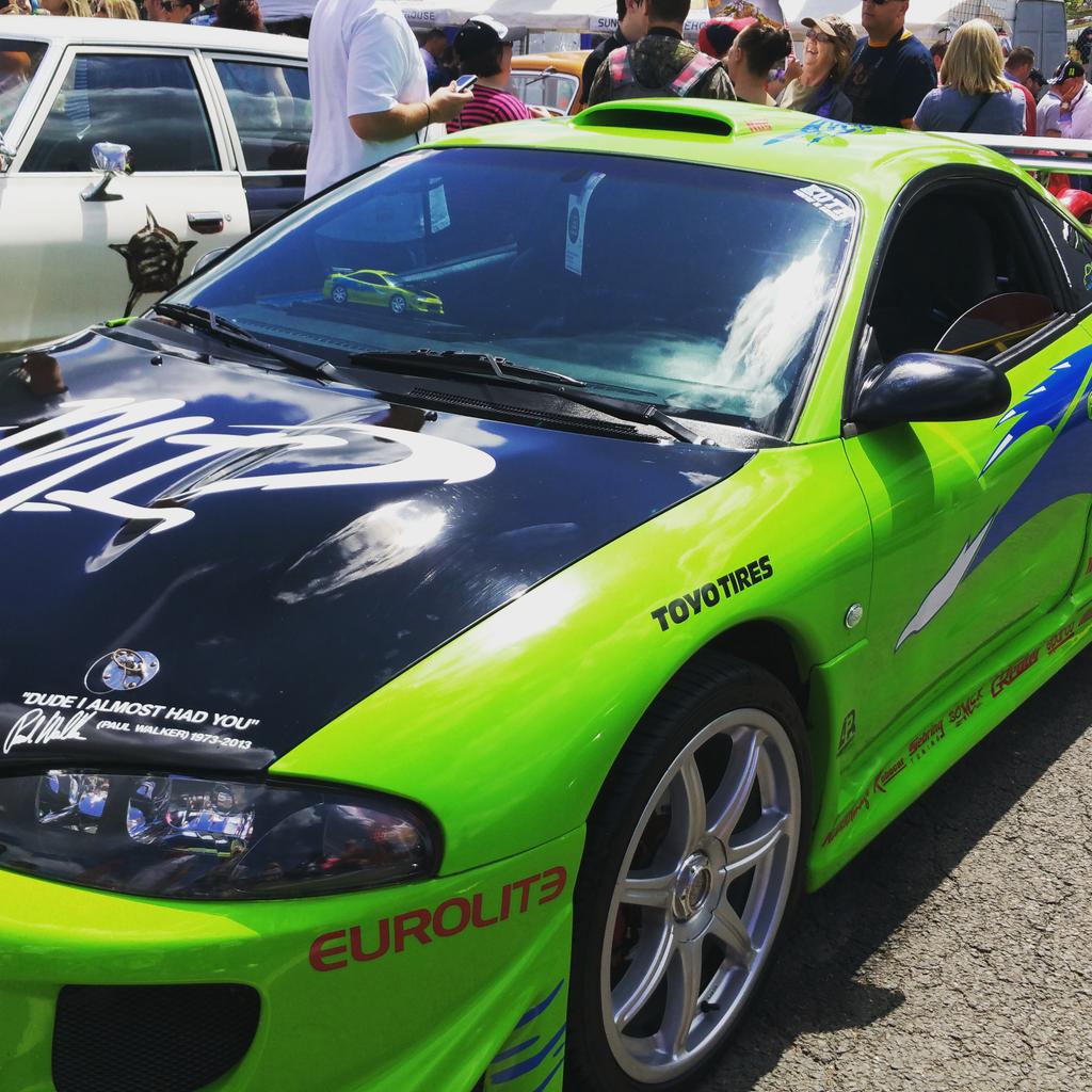 Dude I almost had you! Great to see his car! #paulwalker #rip #fastandthefurious