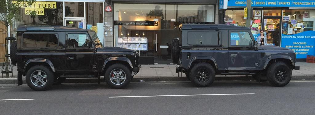 PhilJerome's tweet image. Great evening with @x1ocj comparing the @LandRover_UK #Defender #Autobiography with the @Twisted_UK #Defender #T80