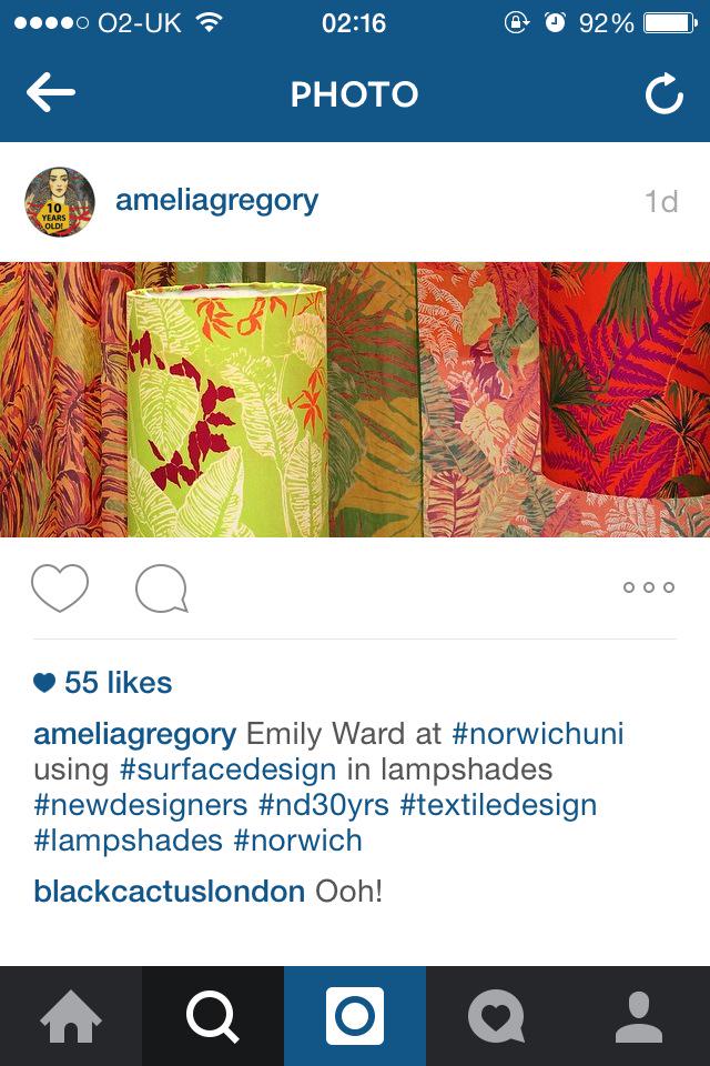 nuatextiles15's tweet photo. Thanks to @AmeliasMagazine for featuring @emkward in her @NewDesigners top picks! 👌 #screenprint #tropical http://t.co/LdC7uyxj3D