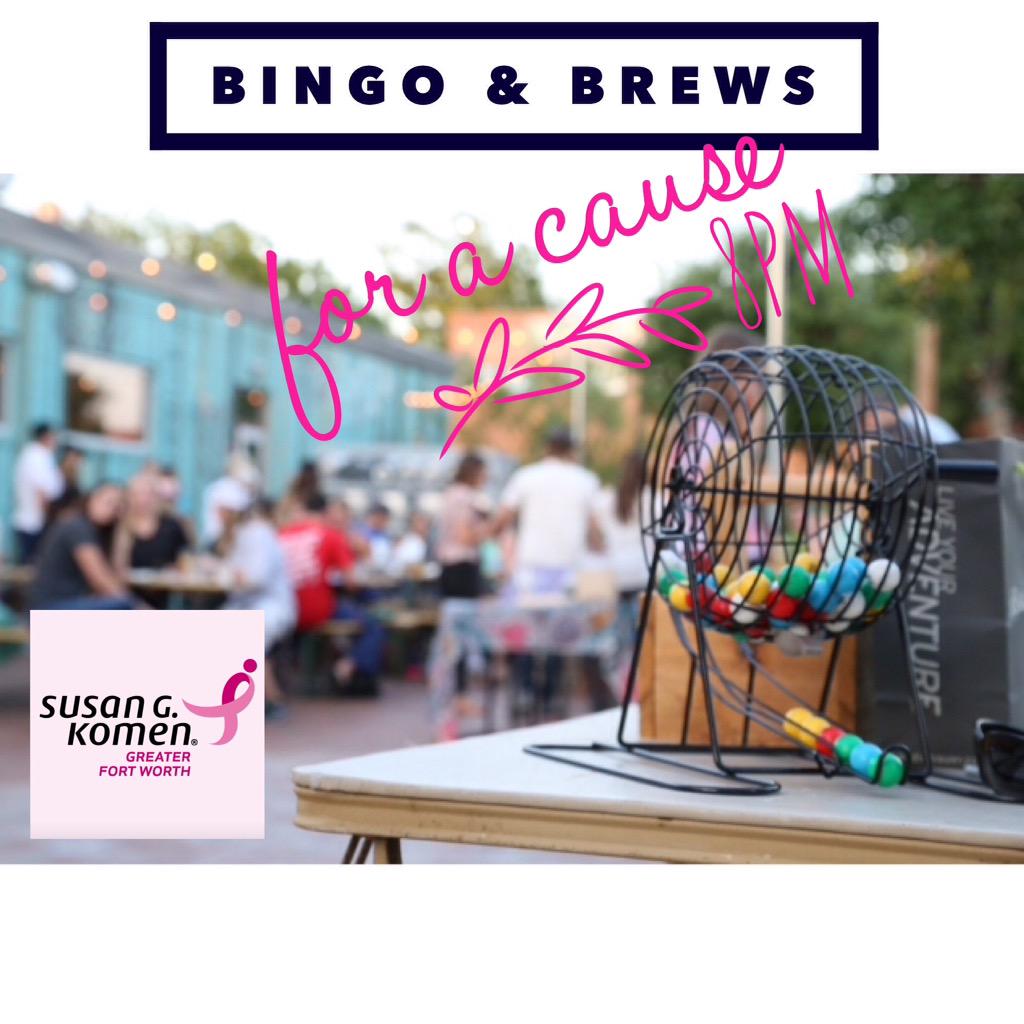 BREWEDfw's tweet photo. Bingo &amp; Brews for a cause returns tomorrow night!  We'll be playing inside 8pm start! @KomenGreaterFW http://t.co/M1JTkQbUEy