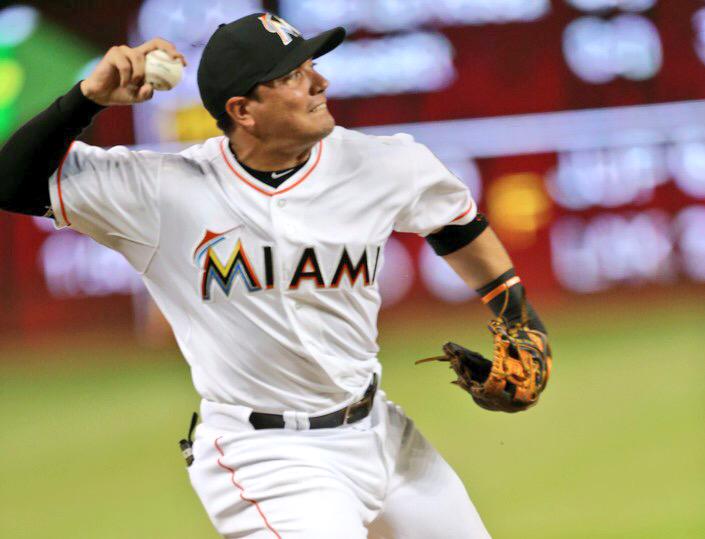 Marlins's tweet image. DJ on Miguel: "This guy is a magician with the glove."