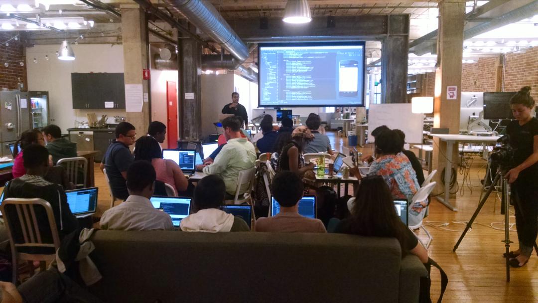 Wapples's tweet image. Amazing setup tonight @carbon5 for the @codepath summer course for @CODE2040 !
#androiddev #codepath