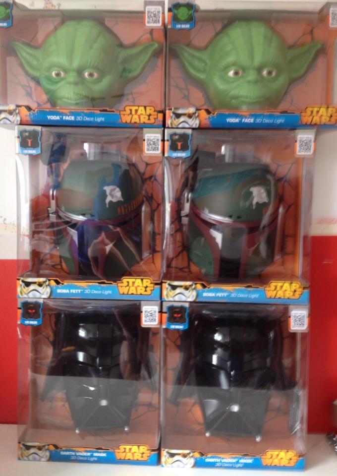 3DFX_Ireland's tweet photo. #StarWars 3D Lights, #Darthvader #BobaFett #Yoda ...Really cool effect..available now! http://t.co/303daPy2LV