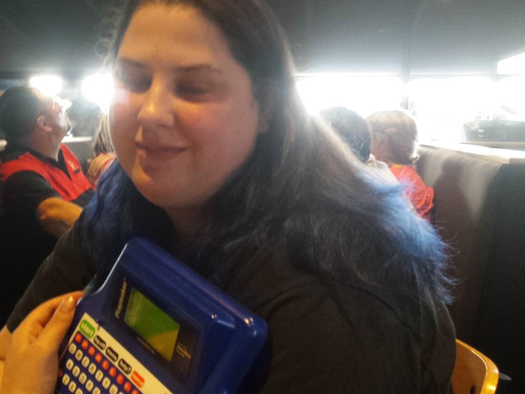 lostinplace81's tweet photo. At bws in midland mi for our 14th anniversary. Love beating the pants off my husband at this game. #becausebuzztime http://t.co/nAPOpAumYg