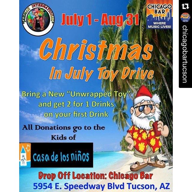 #Repost @chicagobartucson
・・・
#supportlocal #toydrive #forthechildren #tucson