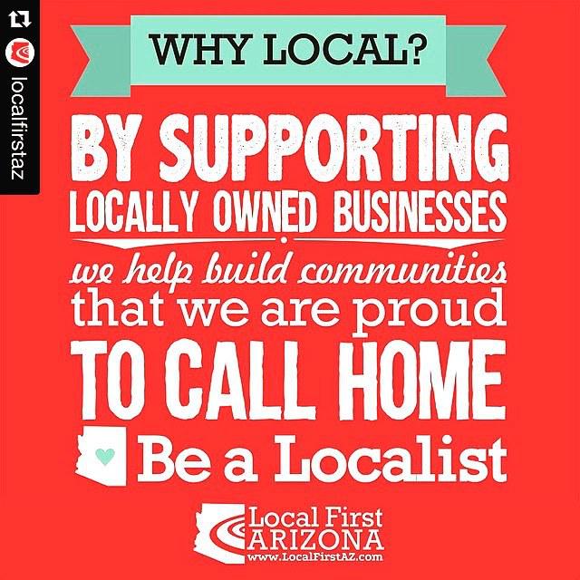 #Repost <a href="/localfirstaz/">Local First Arizona</a>
・・・
We love that everyone is shopping locally this week for #IndieWeekAZ! Remember to carry o…