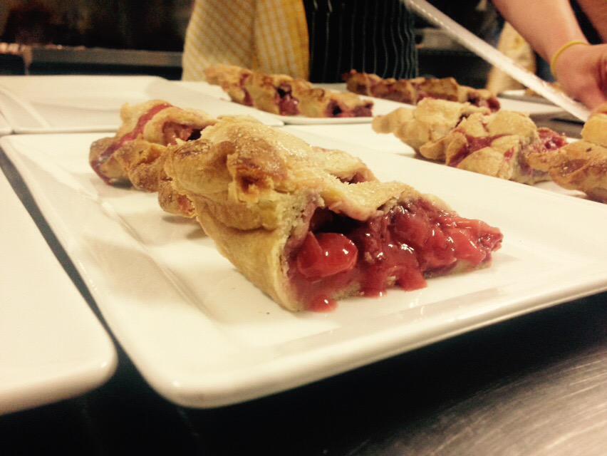 Strawberry rhubarb pie - w. first crop of strawberries of the season to finish off a porkful night at <a href="/LionandBright/">Lion & Bright</a>