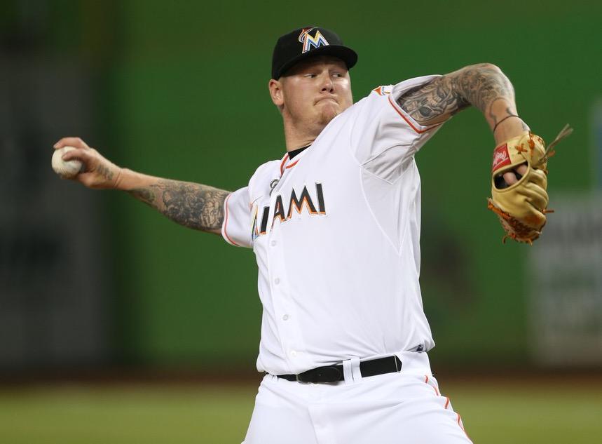 Marlins's tweet image. Solid outing tonight by Latos: 6 IP, 6 H, 3 R, 2 ER, 4 K. #Whiff