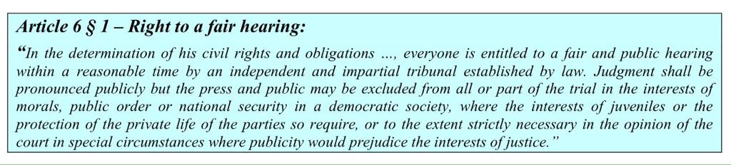 We don't mind drivers being placed before a lawful committee, that act in accordance with natural justice &amp; article 6