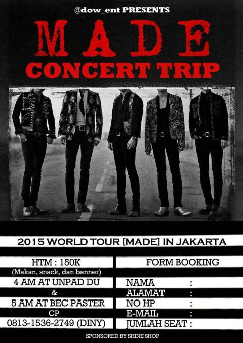 DOW ENT. PRESENT! BIG BANG MADE CONCERT TRIP FROM BANDUNG!!! ^^