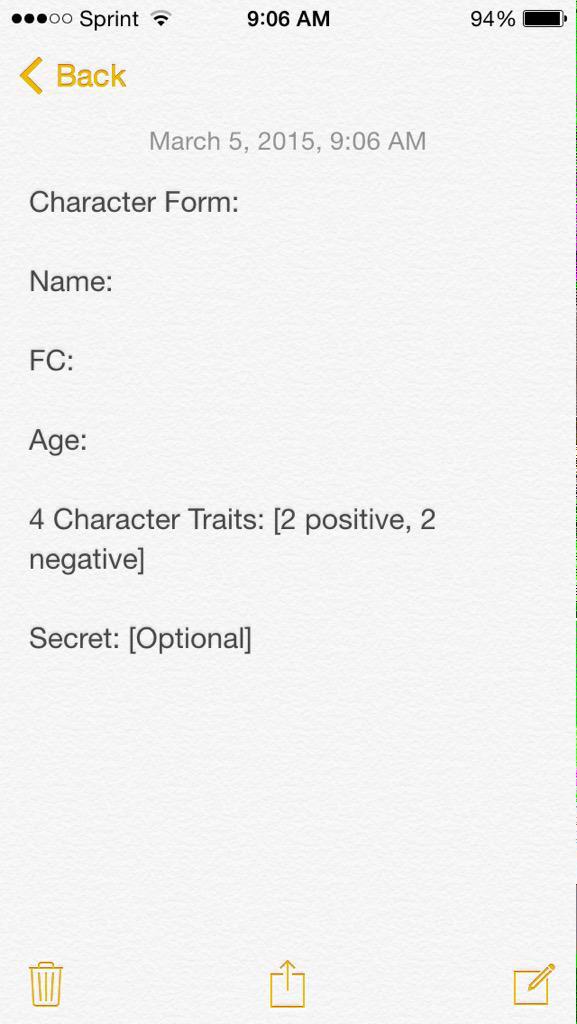 We are now open. Follow this character format to join.