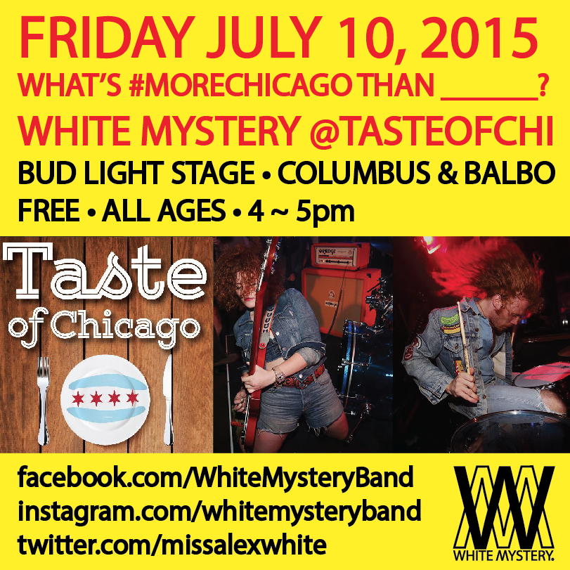 MissAlexWhite's tweet photo. What's #morechicago than @ChooseChicago ? @TasteofChi #whitemystery http://t.co/Hje5TRVaZ9