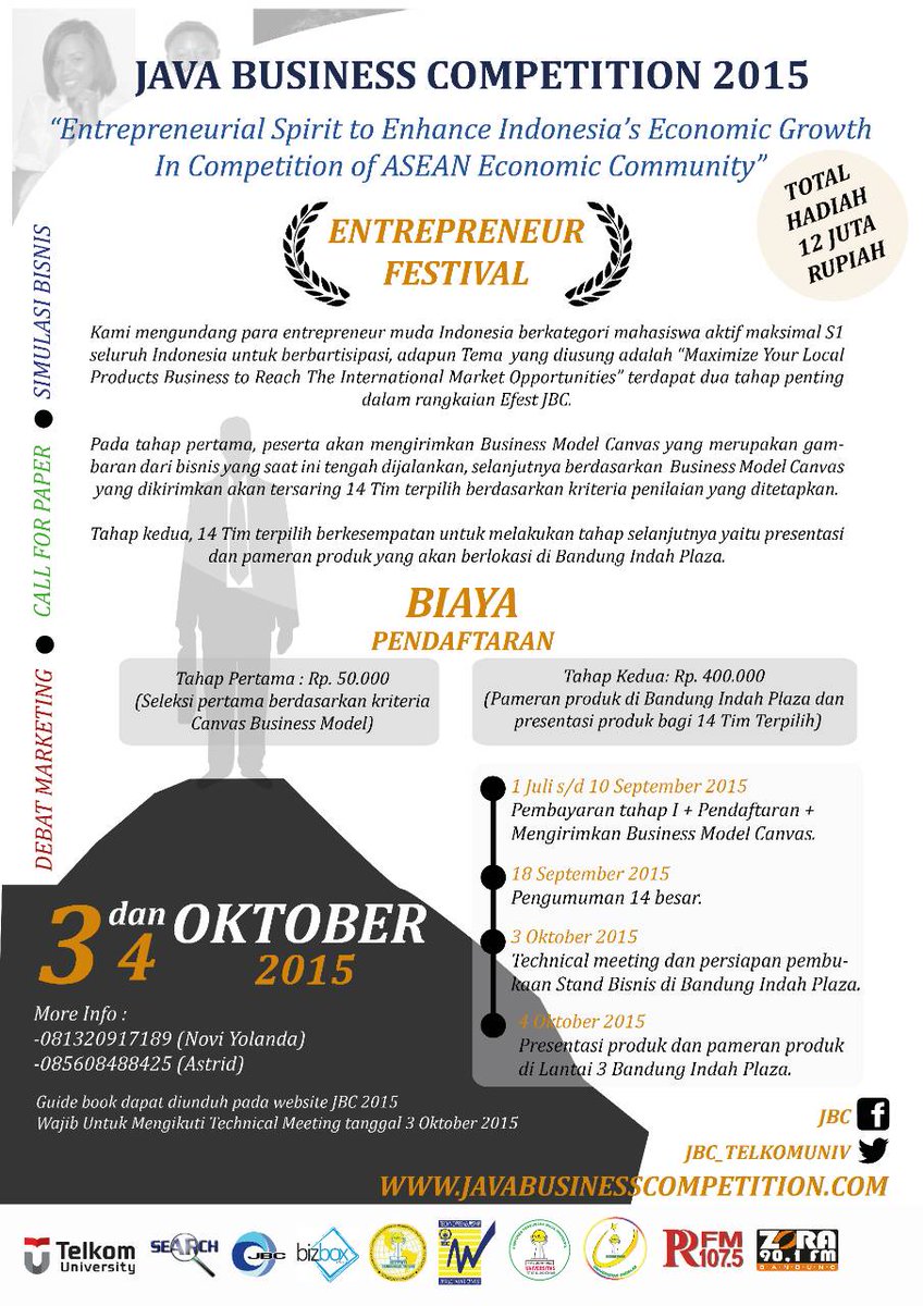 HIPMI_UI's tweet photo. Are you a young entrepreneur?
It's time to show your business to the world! @JBC_TelkomUniv http://t.co/MrXLwyJUnO