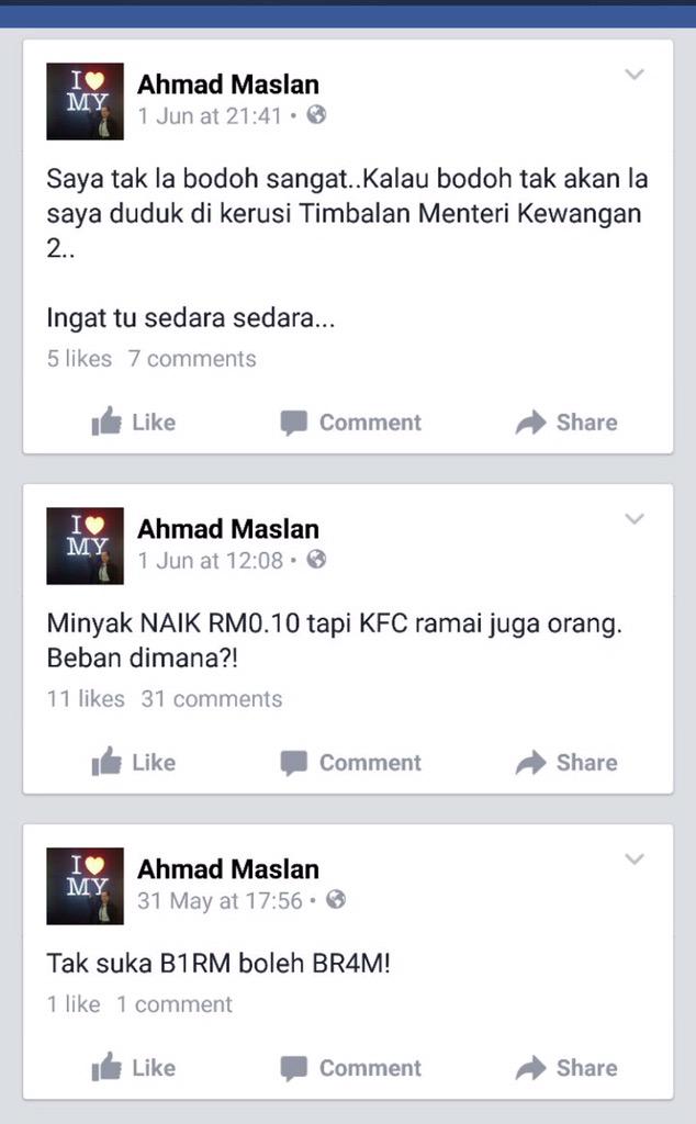 ahmadmaslan's tweet photo. Ini 3 siri palsu. Mmg sah ini drpd geng fitnah. Jawatan saya pun salah, disebut TMK2. Saya TMK1. Mana ada B1RM? BR1M. http://t.co/UWIwrv8wMf