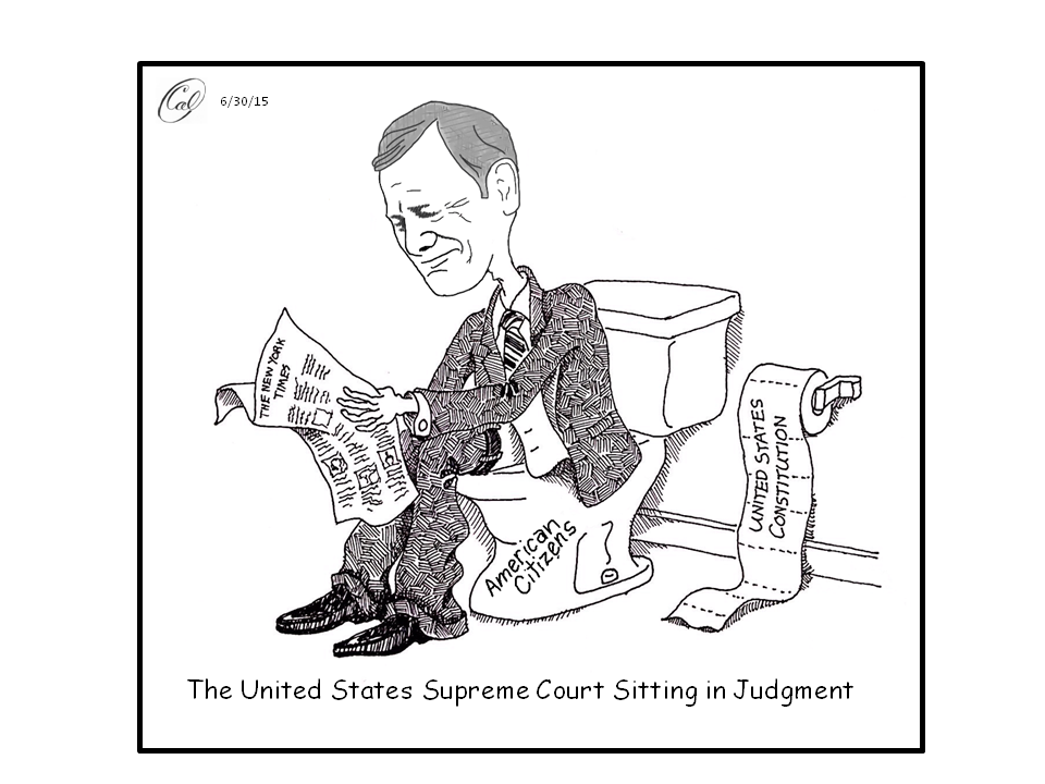 Calburris's tweet image. After the @USSupremeCourt shredded the Constitution, it seemed appropriate to create this cartoon. #tcot #teaparty